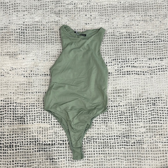 Zara Green Bodysuit Top with High-Cut Design - Picture 1 of 1